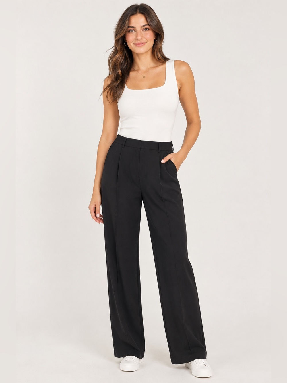 Halara Black Stretch Pull On Dress Pants Size XL Petite